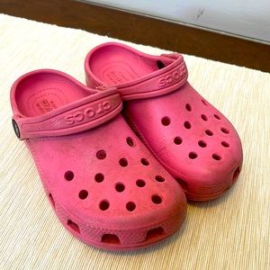 Kids toddler pink crocs size 12